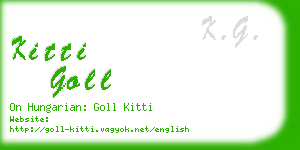 kitti goll business card